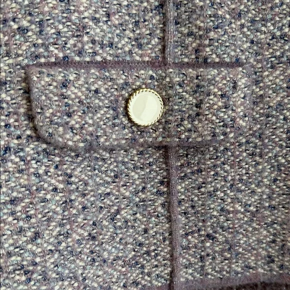 & Other Stories Lavender Tweed Cropped Button Cardigan - Picture 4 of 12
